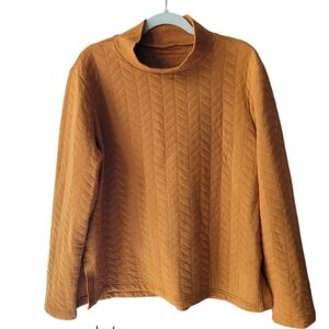 St. John Bay Orange Pull Over Sweater Size L